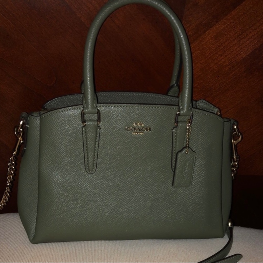 Olive green coach purse